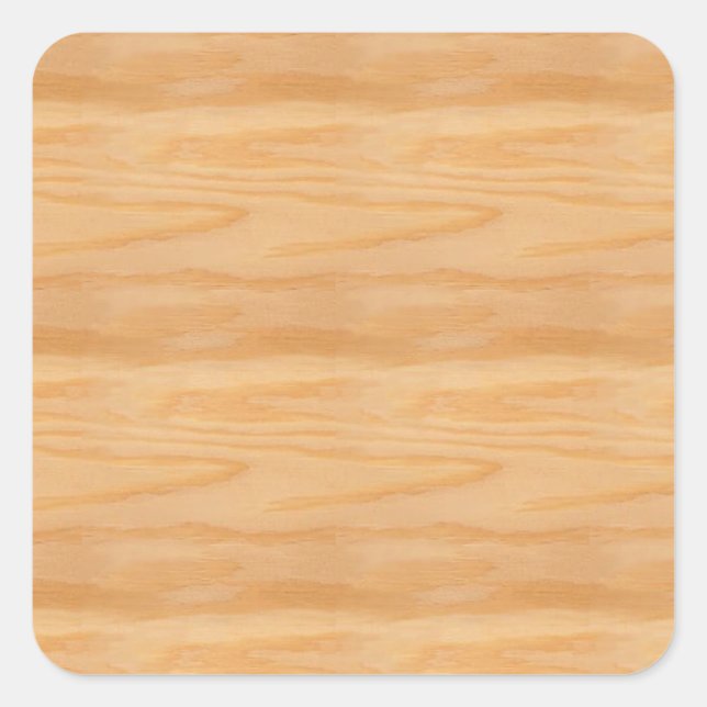 Beliebte Holzlehre Elegantes Design Classic Quadratischer Aufkleber (Vorderseite)