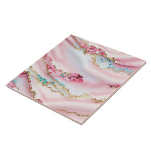 Beliebte Kollektion aus hellblaurosa Marmor Fliese