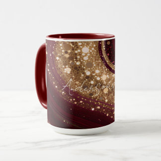 Beliebte Luxus-Gold-Bordeaux-Kollektion Tasse