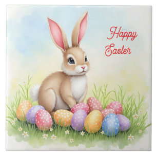 Beliebte niedliche Ostern Hasen und Eier Sammlung Fliese
