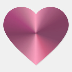 Beliebte Pink Vorlage Moderner Metallic-Look Blank Herz-Aufkleber