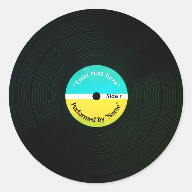 Beliebte Plattencover-Platte Runder Aufkleber (Vorderseite)