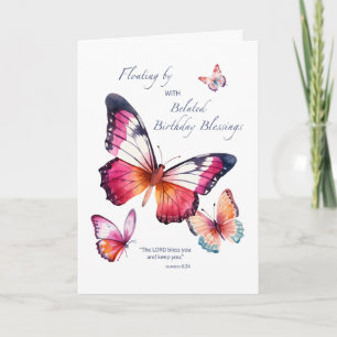 Beliebte religiöse Butterfliegen zum Geburtstag Karte
