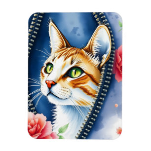 Beliebte schöne Niedliche Wasserfarben Katze Samml Magnet