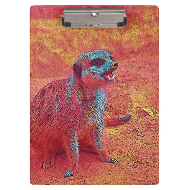 beliebte Tiere - Meerkat Klemmbrett (Vorderseite)