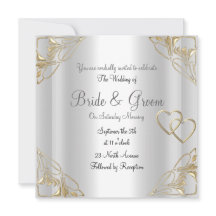 Beliebte und elegante Silver Wedding Einladung