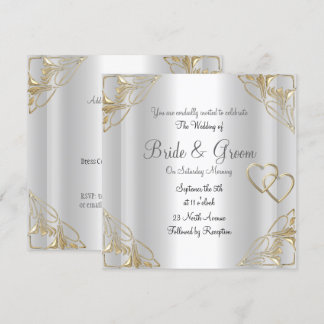 Beliebte und elegante Silver Wedding Einladung
