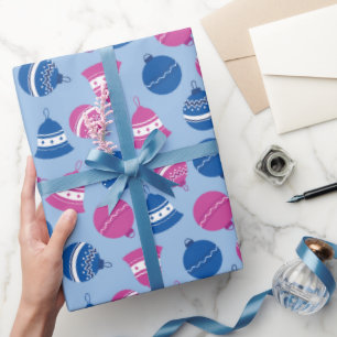 Beliebte Weihnachtsbrötchen Retro Ornamente Geschenkpapier