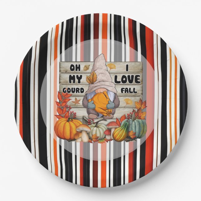 Beliebter Erntedank Schöne Herbstkollektion Pappteller (Vorderseite)
