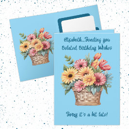 Beliebter Geburtstag wünscht Namen blau Karte