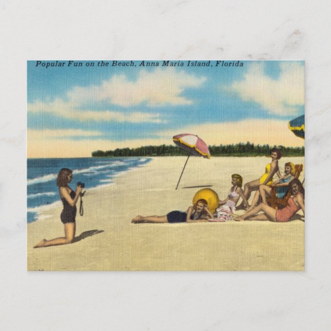 Beliebter Spaß, Ana Maria Island, Florida Postkarte (Vorderseite)