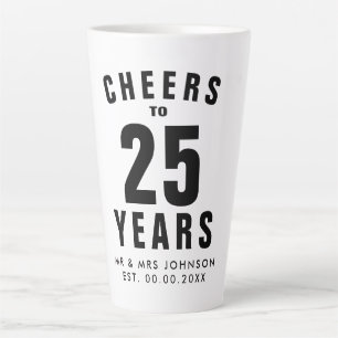 Beliebtes 25. Hochzeitstag Latte Tasse Geschenk