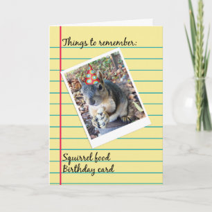 Beliebtes Birthday Funny Eichhörnchen in Party Hat Karte