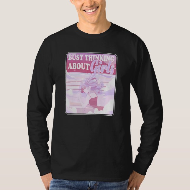 Beliebtes Denken über Mädchen Niedliche Pastel Les T-Shirt (Vorderseite)