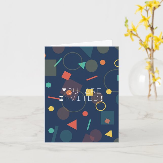 Beliebtes geometrisches Design Einladung zum Gebur (Gelbe Blume)