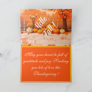 Beliebtes Glück Thanksgiving Schöner Fall Karte