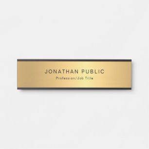 Beliebtes Gold Look Modernes Template Beruflich Türschild