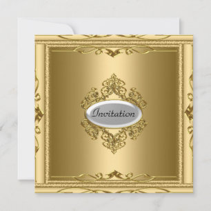Beliebtes Gold Stilvolle Party Einladung