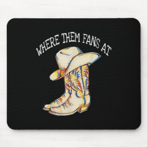 Beliebtes Line Dance Song mit Cowboy-Hut & Amp; Bo Mousepad