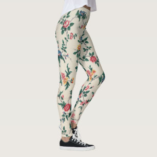 Beliebtes mehrfarbiges Blumenmuster Leggings