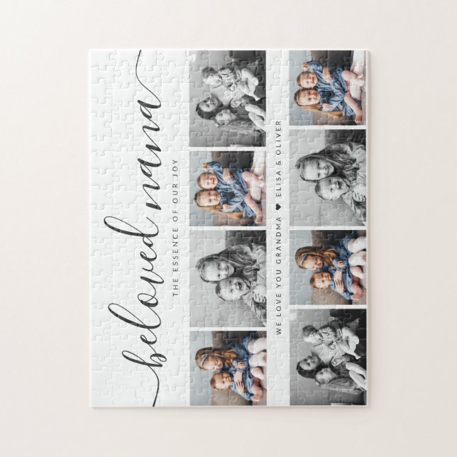 Beliebtes Nana Oma Custom Family Foto Keepake (Vertikal)