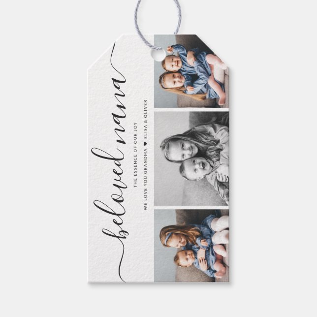 Beliebtes Nana Oma Custom Family Foto Keepake Geschenkanhänger (Vorderseite)