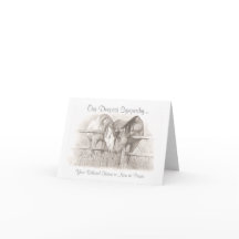 Beliebtes Pferd bei Peace Veterinary Sympathy Card