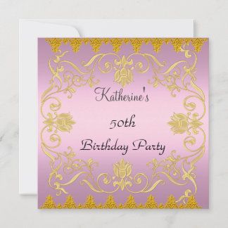 Beliebteste elegante Rosa Gold Einladung
