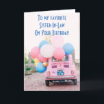 BELIEBTESTER SISTER AUF IHREM BIRTHTAG KARTE<br><div class="desc">EINE FIAT MIT BALLOONS UND "DEINE WÜNSCHE" MACHEN DIESE KARTE SO SEHR BESONDERS FÜR IHREN "SISTER-IN-LAWS" BIRTHTAG UND WENN SIE VON "YOU" MACHT ES NOCH MEHR!!!</div>
