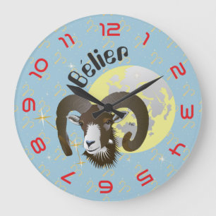 Bélier 21 Mars, 20 avril Horloges Große Wanduhr