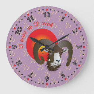 Bélier 21 Mars, 20 avril Horloges Große Wanduhr