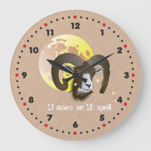Bélier 21 mars au 20 avril Horloges Große Wanduhr