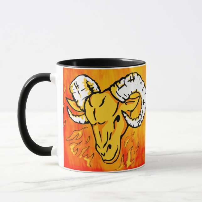 Bélier la tasse astrologique de signe du feu de (Gauche)