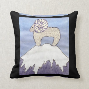 bélier sur le coussin NOIR