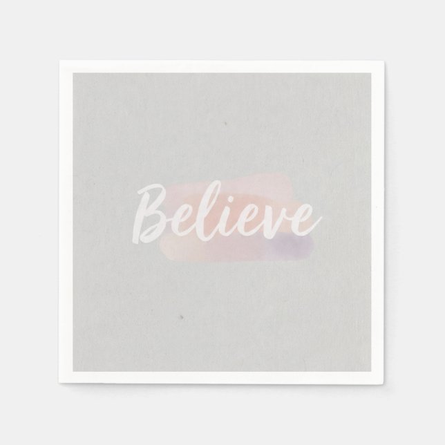 Believe calligraphic text  serviette (Vorderseite)