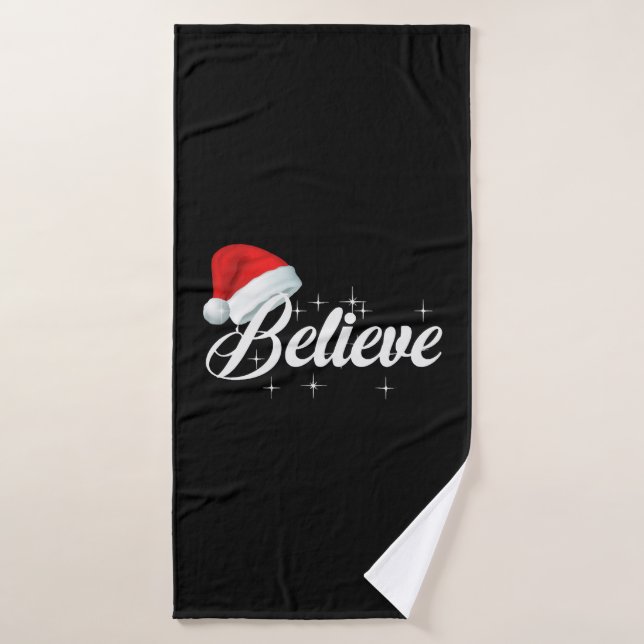 Believe Christmas Badehandtuch (Badehandtuch)
