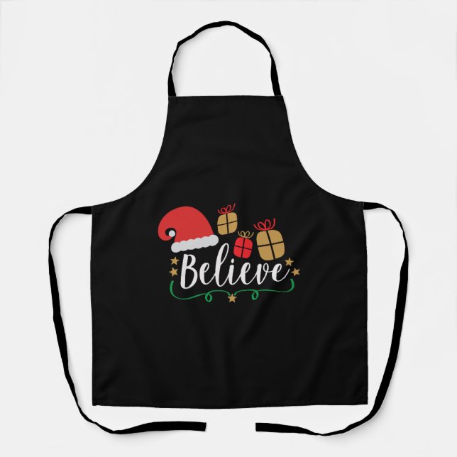 Believe - Christmas Believe, Santa Hat, Santa Schürze (Vorderseite)