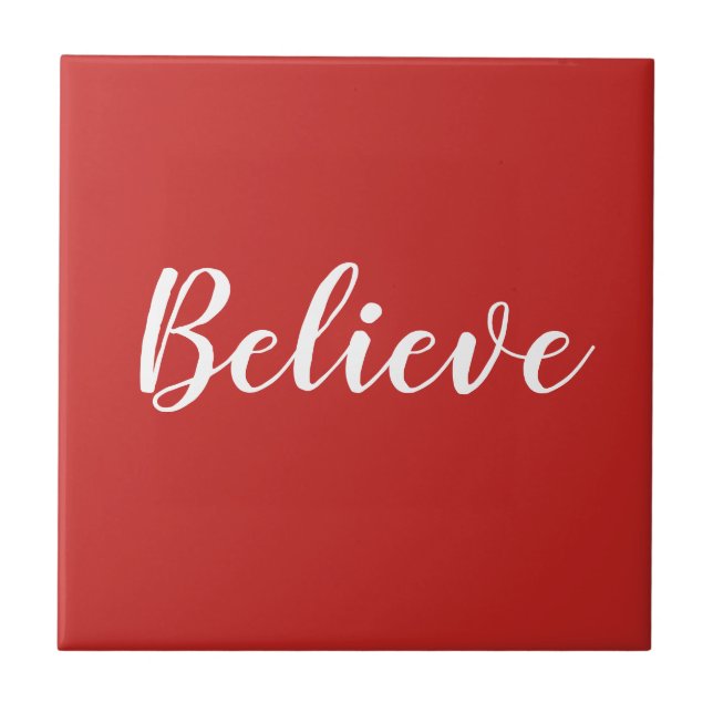Believe Christmas Fliese (Vorderseite)