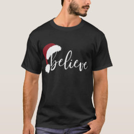 Believe Christmas Shirt | Holiday Santa Hat