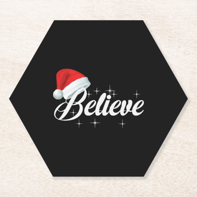 Believe Christmas Untersetzer (Vorderseite)
