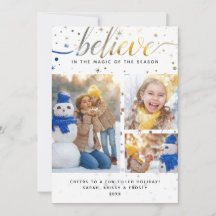 BELIEVE Fotokarte mit farbentsprechender Typografi