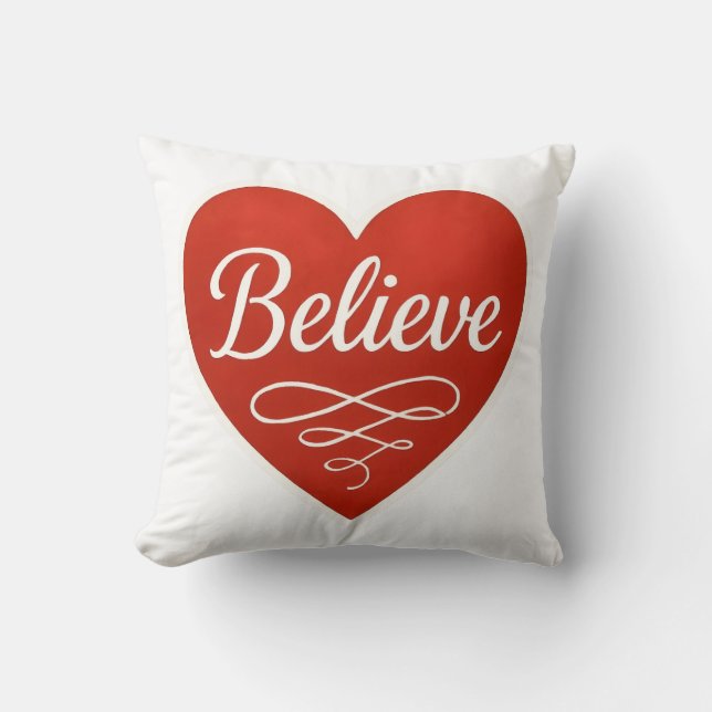 Believe Heart Kissen (Vorderseite)