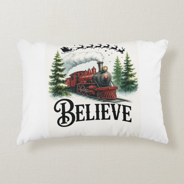Believe in the Magic Train Dekokissen (Vorderseite)
