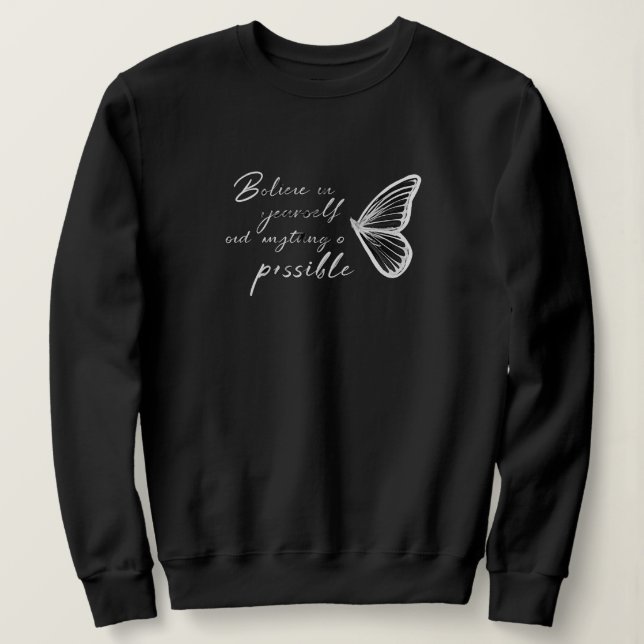 Believe in Yourself Butterfly Sweatshirt – Inspira (Design vorne)