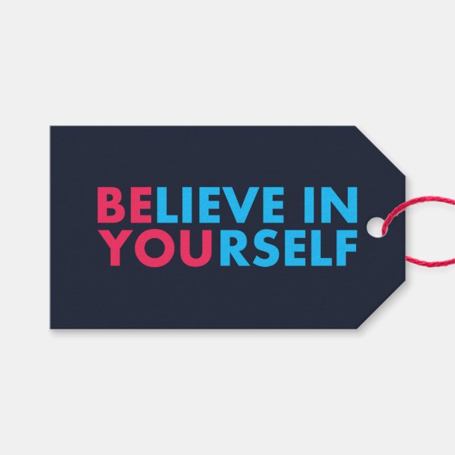 Believe in yourself geschenkanhänger (Vorderseite (Horizontal))
