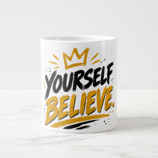Believe in Yourself – Motivational Quote Mug Jumbo-Tasse
