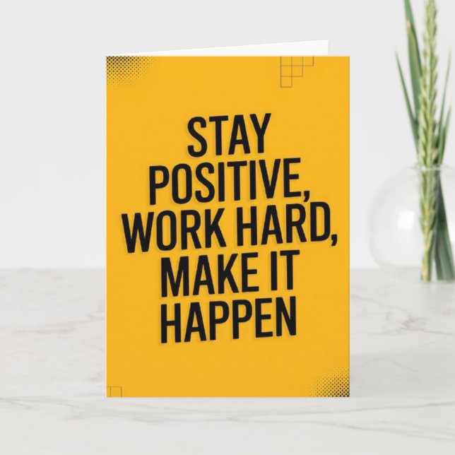 "BELIEVE" Inspirational Quote Card Karte (Vorderseite)