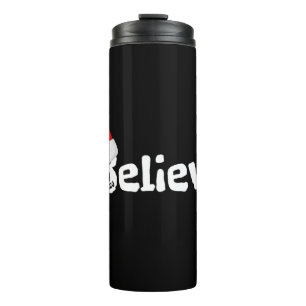 Believe Shirt Christmas Party Thermosbecher