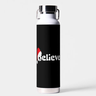 Believe Shirt Christmas Party Trinkflasche