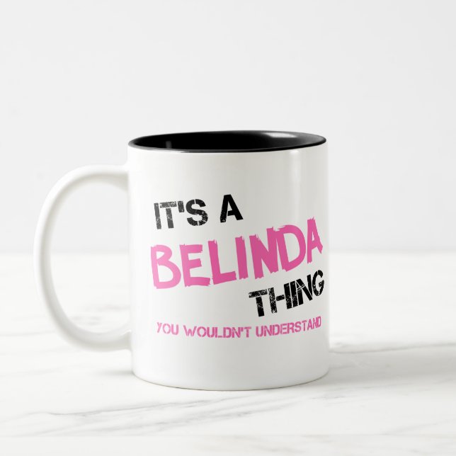 Belinda, was man nicht verstehen würde zweifarbige tasse (Links)